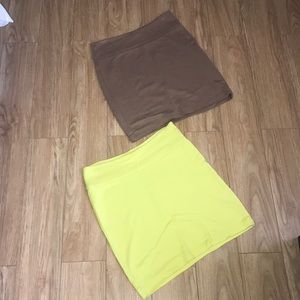 Forever 21 medium skirts neon and tan